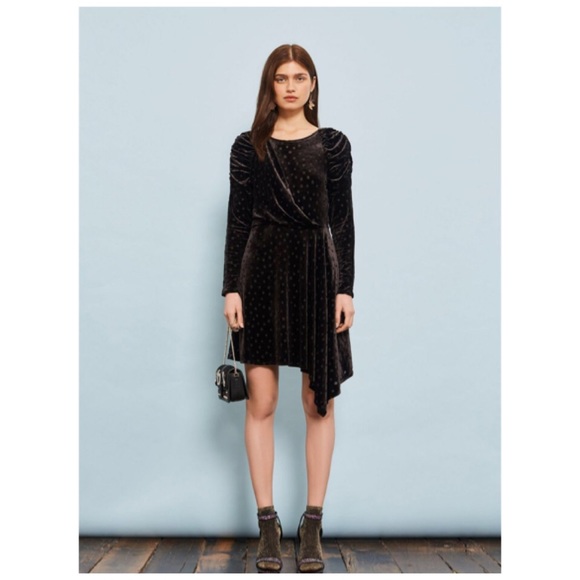 Topshop Dresses & Skirts - Topshop Burnout Spot Velvet Dress